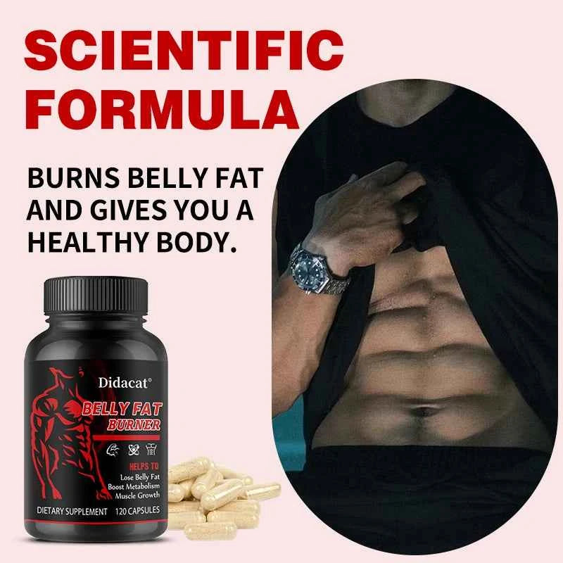 Belly Fat Burner Capsules - Fat Burning, Supports Energy Metabolism, Appetite Suppression, Weight Management Dietary Supplement