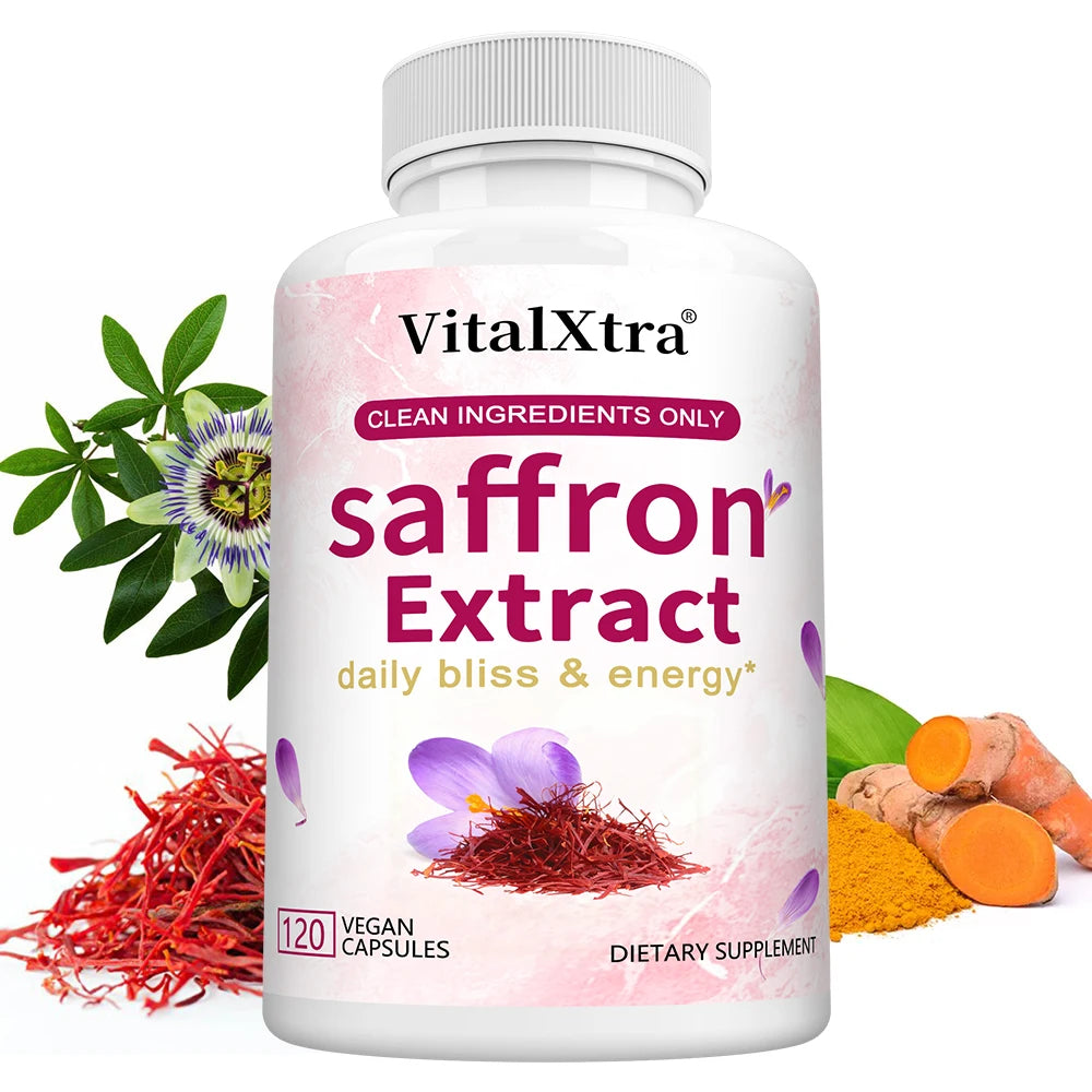 Saffron Extract Capsules Supplements for Women & Men - Premium Saffron Supplements - Mood Support, Improve Eye Health Healthy supplements