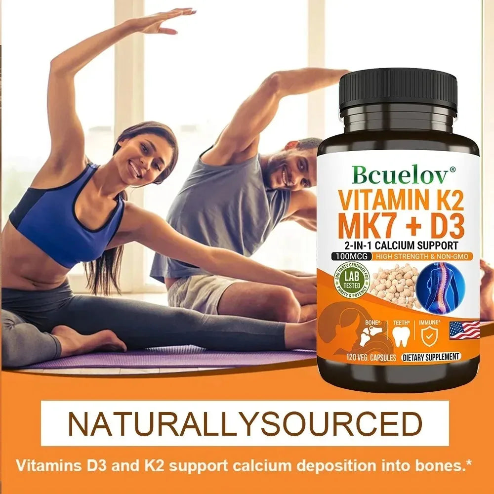 Natural Vitamin D3 K2 Softgels for Heart, Joint and Bone Health, D3 K2 Multivitamin Supplement Healthy supplements