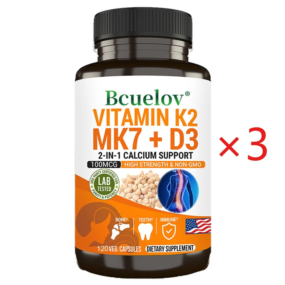Natural Vitamin D3 K2 Softgels for Heart, Joint and Bone Health, D3 K2 Multivitamin Supplement Healthy supplements