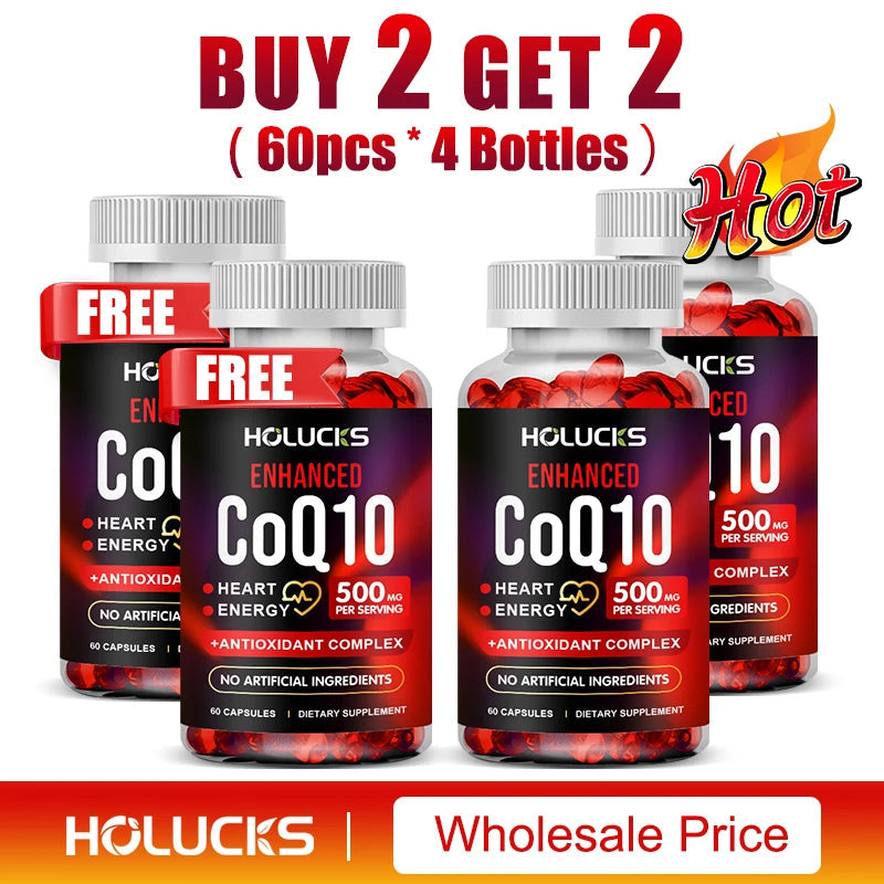 CoQ10 Supplement, Antioxidant for Cardiovascular & Heart Health, Immune Energy & Vitality Support, Super Absorption, Non-GMO Healthy supplements