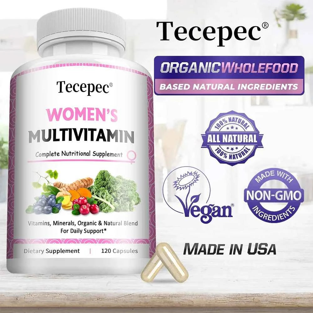 Women's Multivitamin Multimineral Capsules - Magnesium Biotin Calcium Selenium, Supports Skin Nails Joint Bone Immune Energy