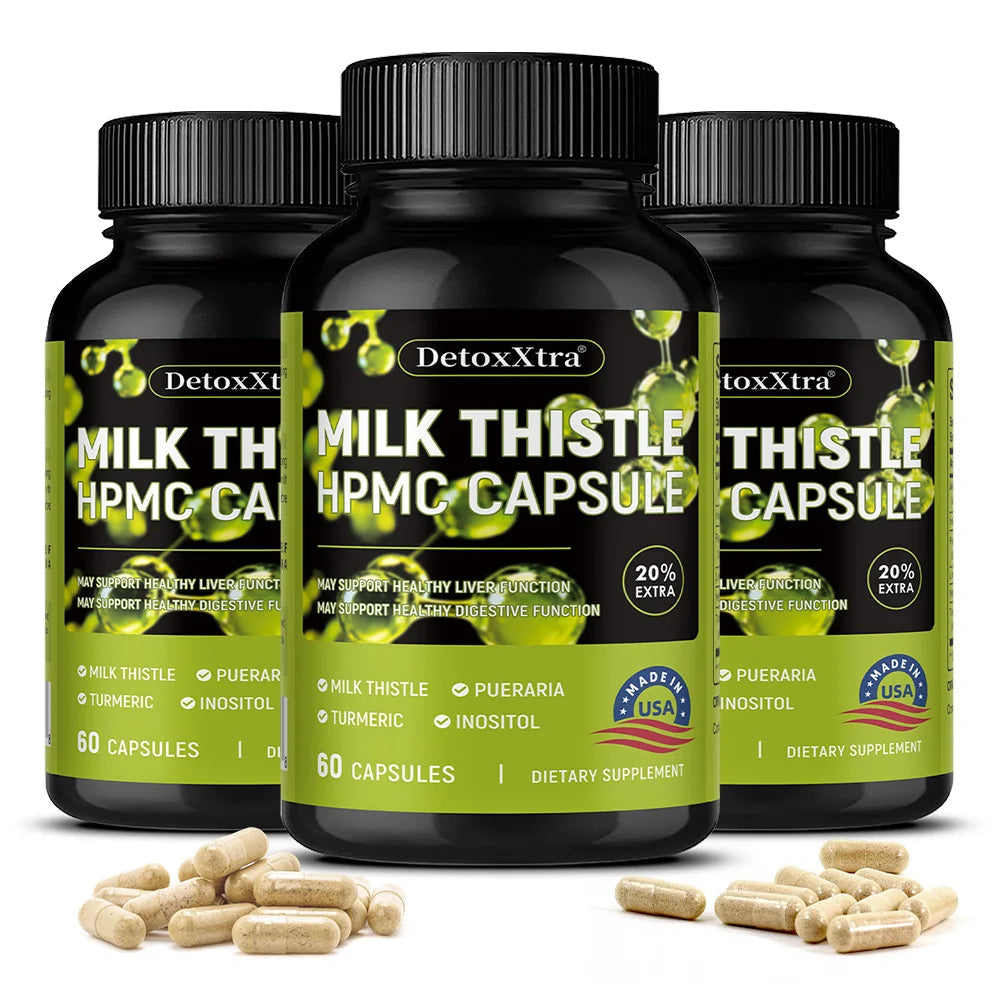 Milk Thistle Liver Cleanse Detox Health Supplement, Supports Healthy Liver Function Men & Women, Boosts Immunity, Antioxidant Healthy supplements