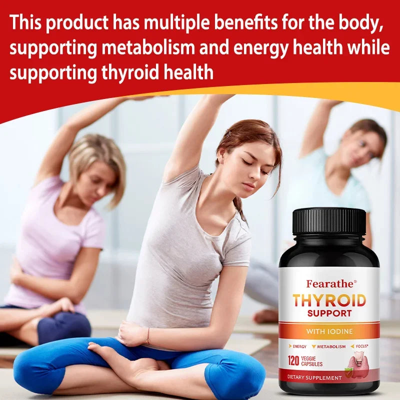 Thyroid Support with Iodine, Improve Your Energy & Mood - Metabolism Booster Thyroid Health Supplement for Women and For Men Healthy supplements