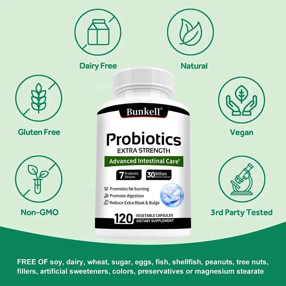 Probiotic Supplement - Helps Burn Fat Metabolism & Promotes Nutrient Digestion and Gut Health for Adult Men&Women