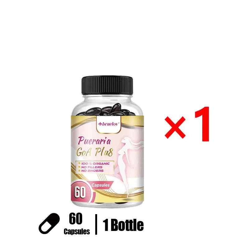 Pueraria Mirifica Capsules 500mg, Help Breasts Firm, Elastic & Curves, Estrogen Balance, Menopause Support & Skin Nourishment
