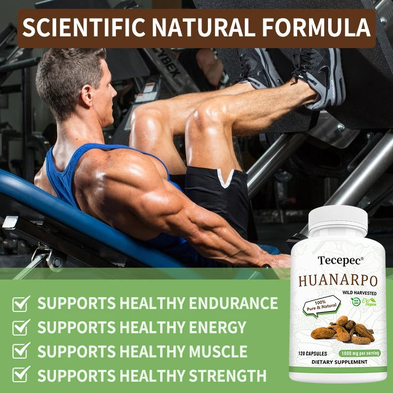 Huanarpo Capsules 1000mg, 120 Vegan Capsules, Natural Energy, Stamina & Vitality Supplement, Supports Male Health, Non-GMO Healthy supplements