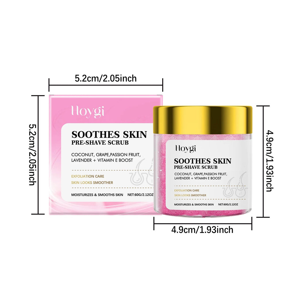 Pre-Shave Scrub Gentle Exfoliating Body Scrub for Smooth Skin Moisturizing Pre-Shave Care for Face and Body Smooths Skin Texture Healthy supplements