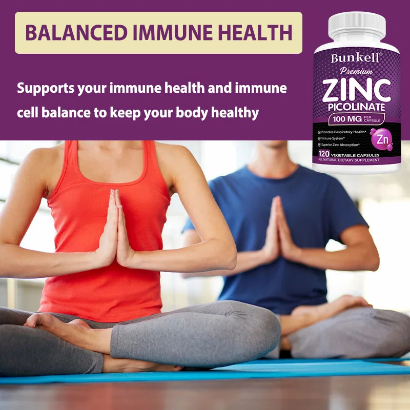 Premium Zinc Picolinate 100mg, High Absorption, Immune Support, Respiratory Health, Energy Production & Sleep Supplement Healthy supplements