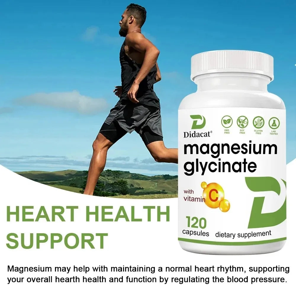 Magnesium Glycinate + Zinc Supplement Capsules, High Absorption, Support Sleep Health, Bone Joint, Brain, Strengthen Immune Healthy supplements