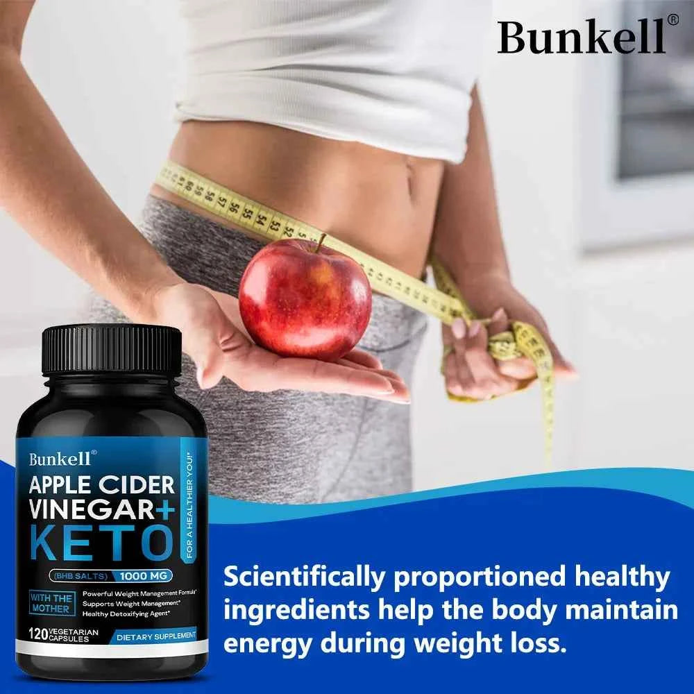 Keto Apple Cider Vinegar Capsules for Weight Management & Digestive Health