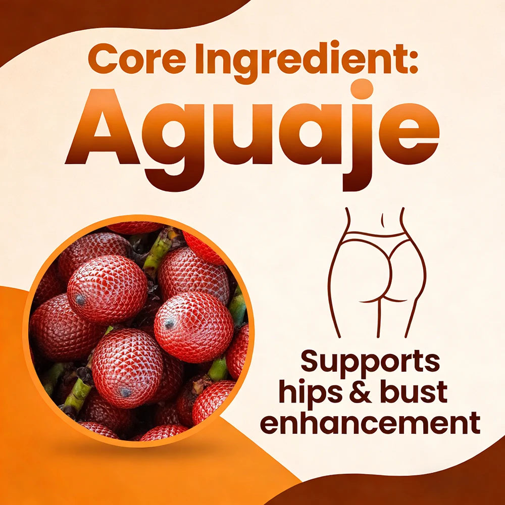 Aguaje + Fenugreek Capsules - 1000mg, Supports Buttocks, Curvy Body & Breast Support, Immune Health, Rich in Protein & Vitamins Healthy supplements