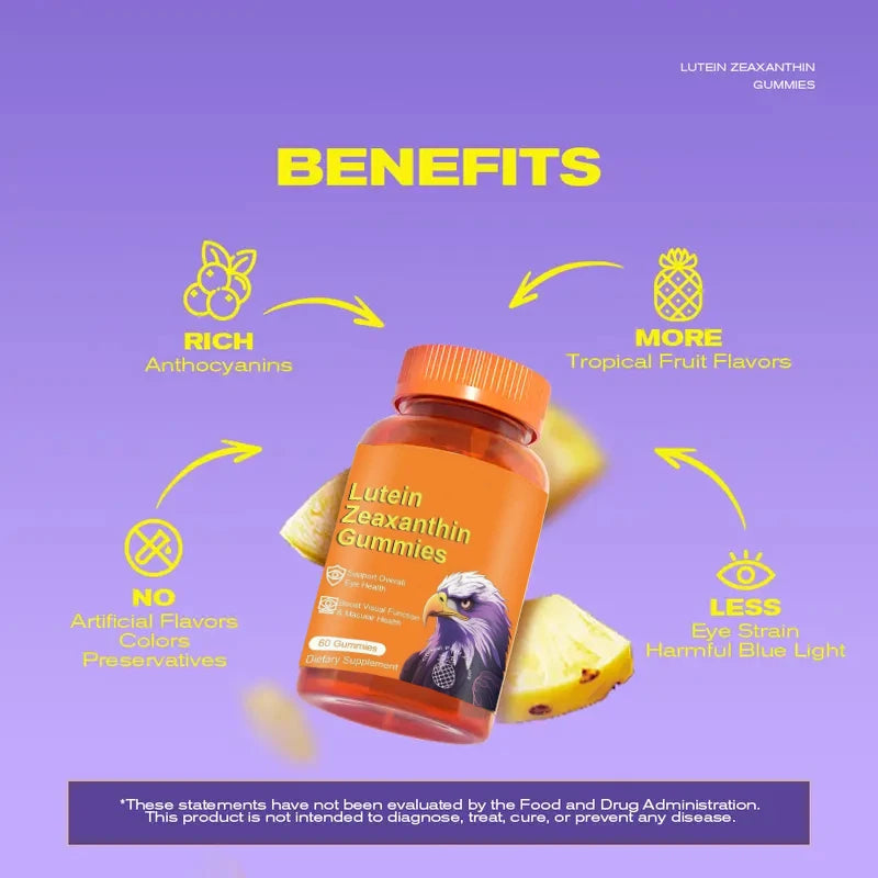 Zeaxanthin for Men & Women - Lutein and Zeaxanthin Supplement for Eyes, Vision & Macular Health Support Formula, 60 Capsules Healthy supplements