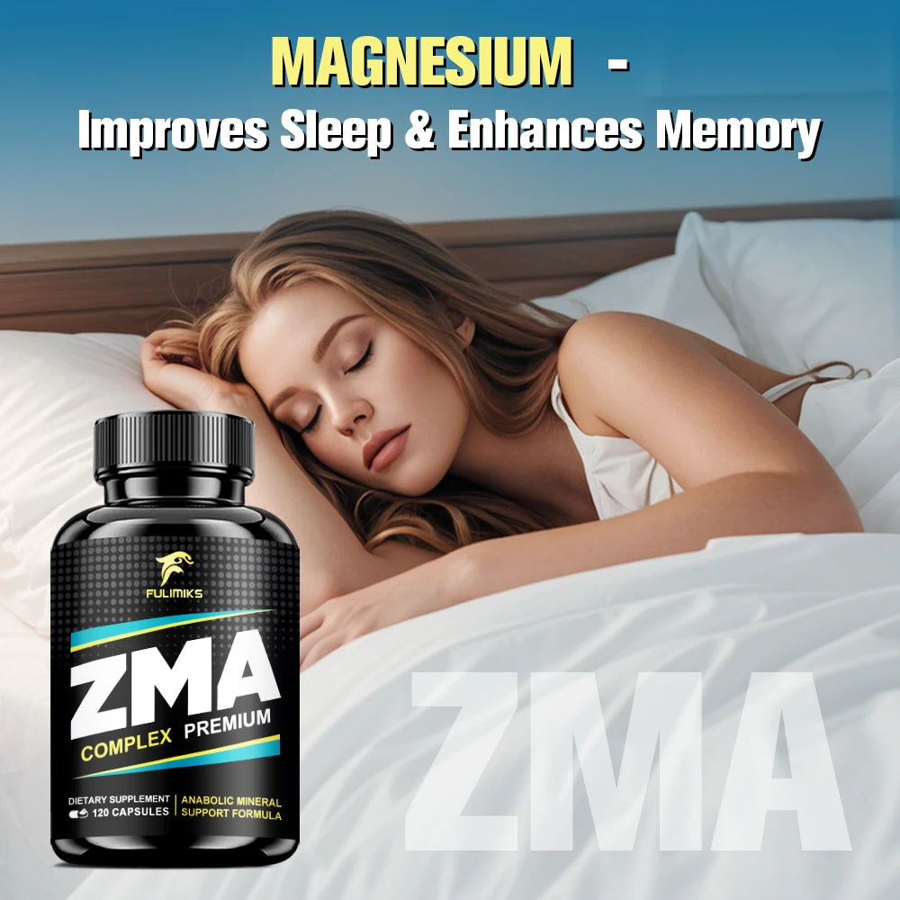 ZMA Supplements Capsules, with Zinc, Magnesium, Vitamin B-6, Support Energy, Overall Health, Joint, Suitable for Men & Women Healthy supplements