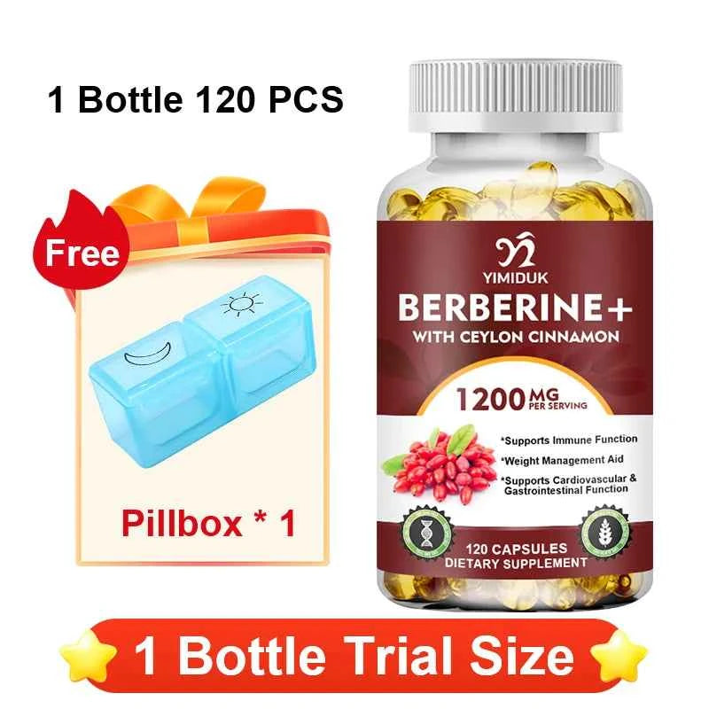YIMIDUK Berberine Supplement with Cinnamon & Bitter Melon - Heart Health & Weight Management Support