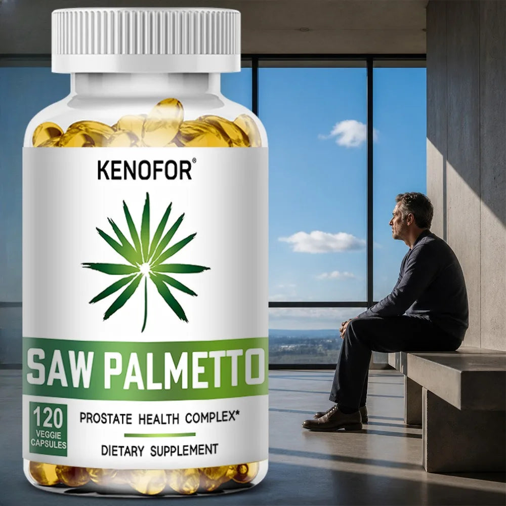 Saw Palmetto Extract Capsules Prostate Health Supplement Hair Growth for Mens Help Normal Urination Frequency Healthy supplements