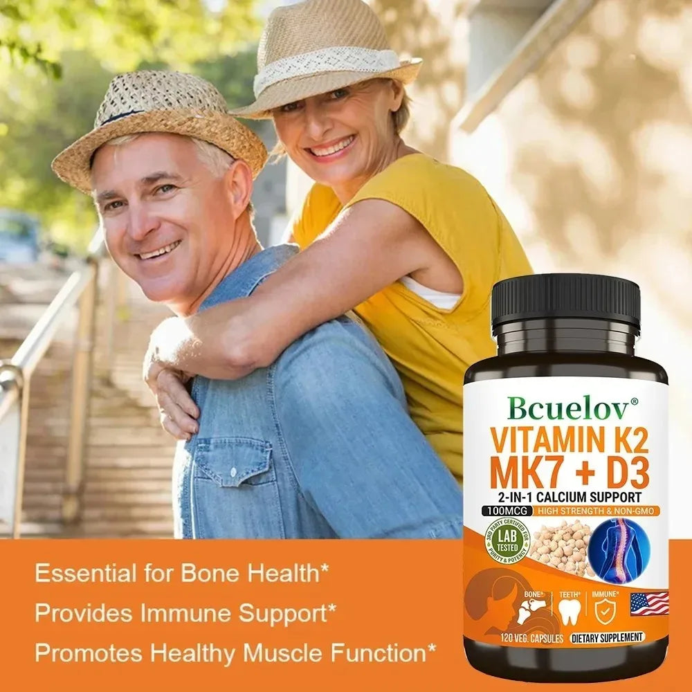 Natural Vitamin D3 K2 Softgels for Heart, Joint and Bone Health, D3 K2 Multivitamin Supplement Healthy supplements