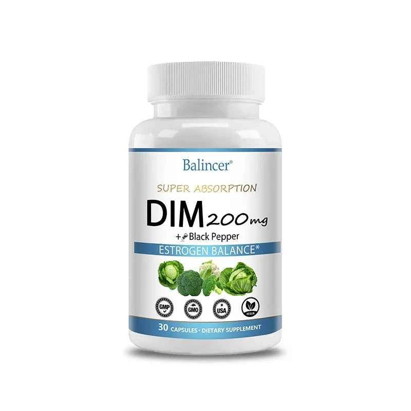 DIM Supplement 250mg with Piperine 5mg - Hormone Balance, Menopause Relief & Metabolism Support, Healthy Weight Management