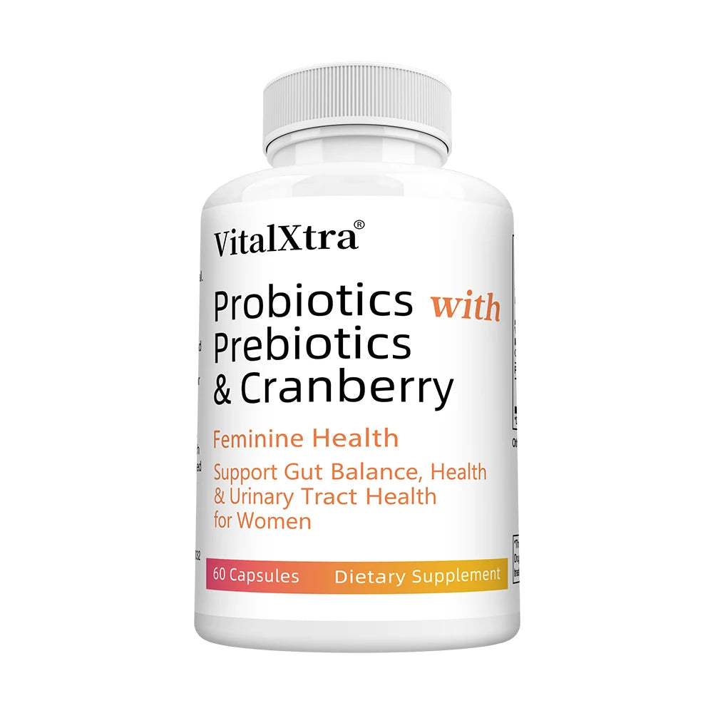 Probiotics for Women with Prebiotics, Cranberry & Vitamin C - 120 Capsules, Support Gut Balance, Health & Urinary Tract Health Healthy supplements