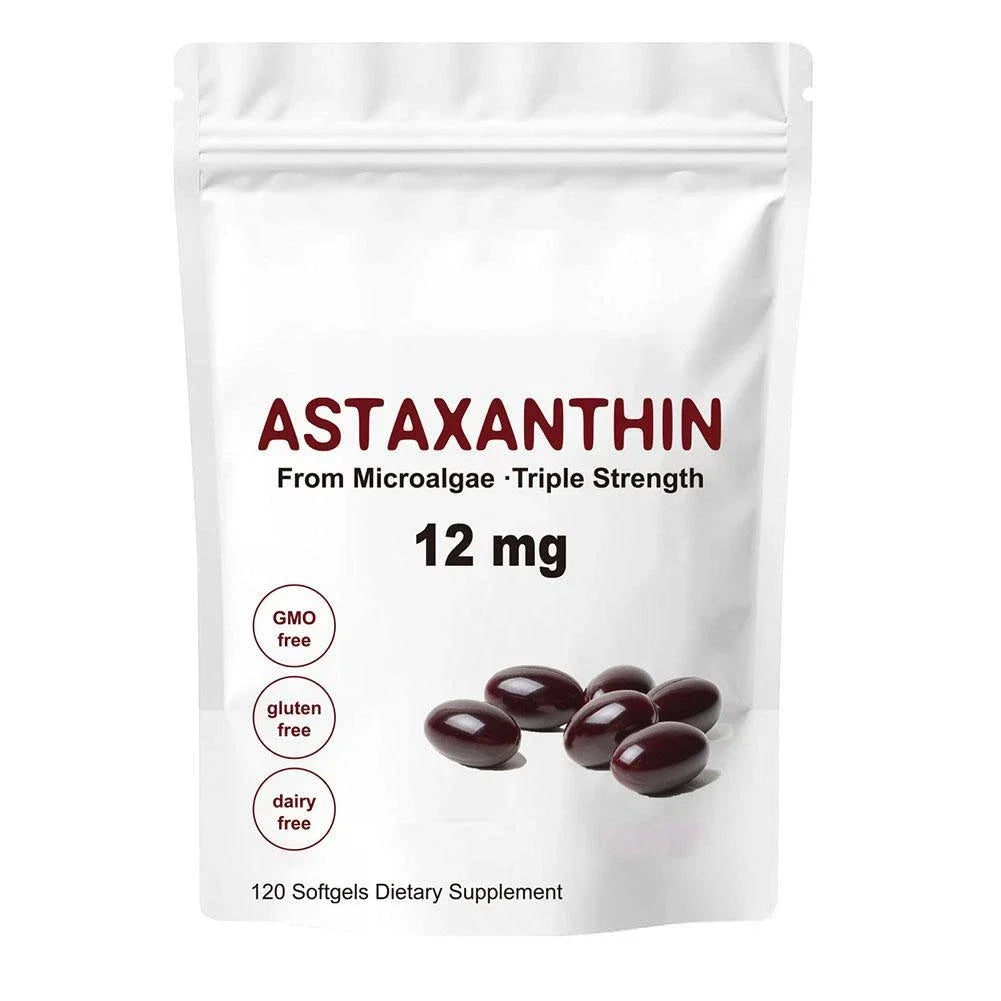 Astaxanthin 12mg, Premium Astaxanthin Antioxidant Supplements with Antioxidant Activity, Supports Eye, Immune, Skin Health Healthy supplements