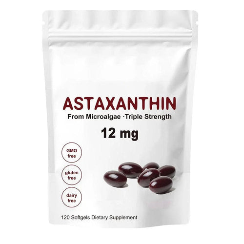 Astaxanthin 12mg, Premium Astaxanthin Antioxidant Supplements with Antioxidant Activity, Supports Eye, Immune, Skin Health Healthy supplements