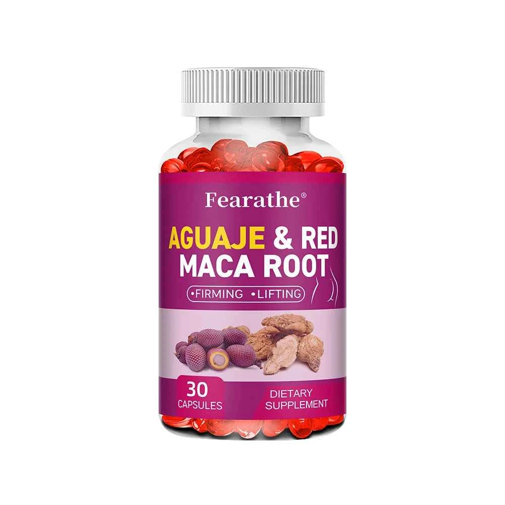 Organic Aguaje with Red Maca Root Extract Supports Full & Firming Buttocks and Immune Health 120 Capsules