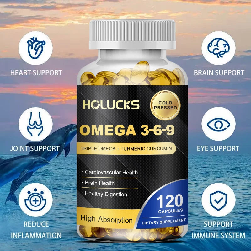 Buy 1 Get 1 Free! Omega 3-6-9 Supplement, Supports Heart & Brain Health, Skin Vitality, Immune Function & Daily Body Balance Healthy supplements