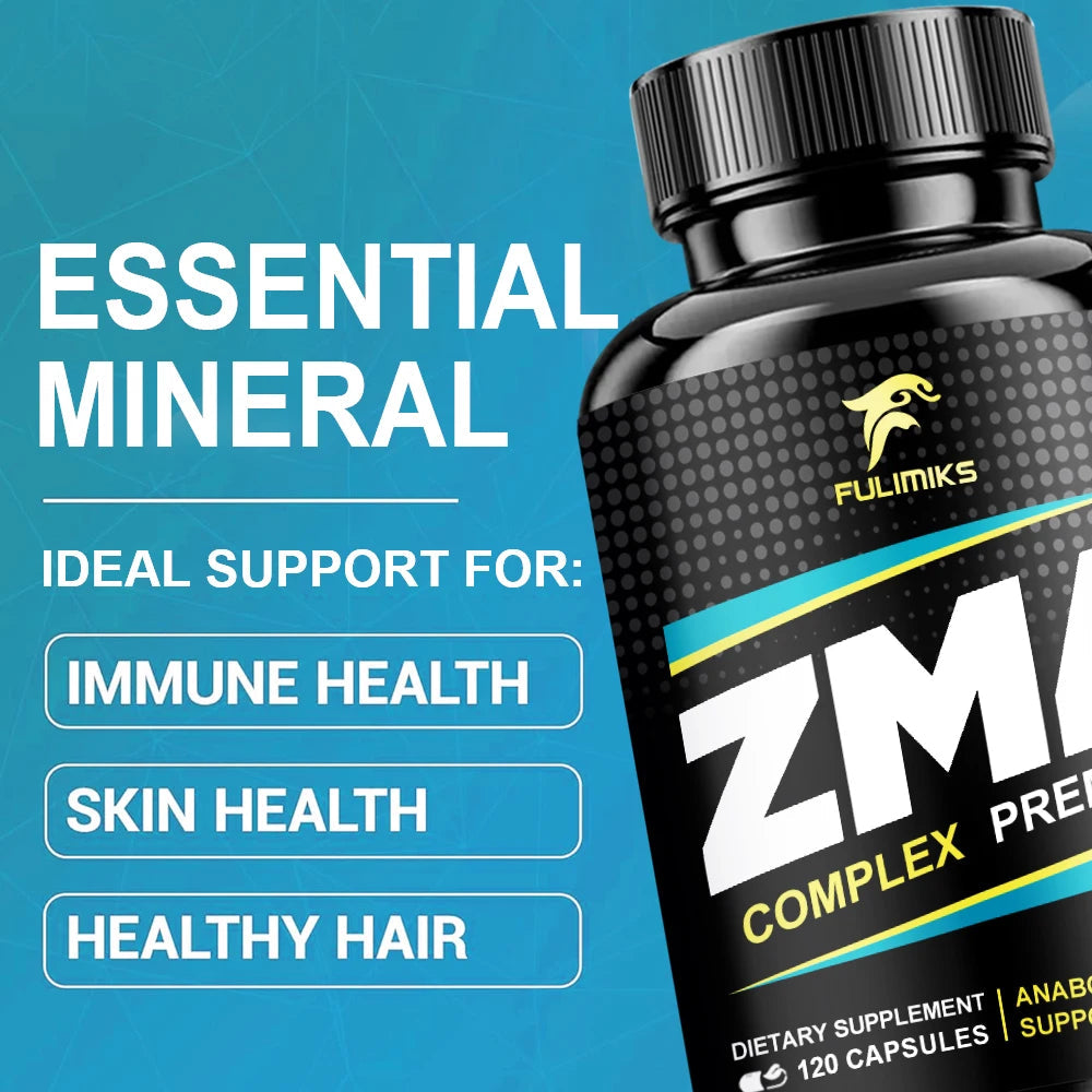 ZMA Supplements Capsules, with Zinc, Magnesium, Vitamin B-6, Support Energy, Overall Health, Joint, Suitable for Men & Women Healthy supplements