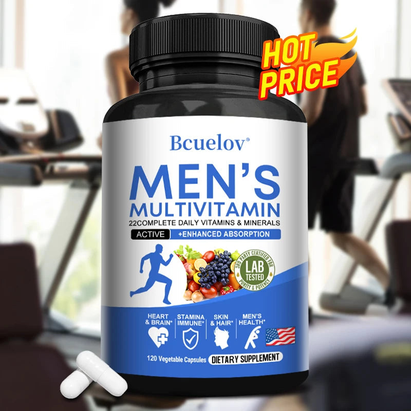 Men's Daily Multivitamin – 22 Vitamins & Minerals, Vegan Dietary Supplement for Energy Immunity Digestion Skin & Overall Health Healthy supplements