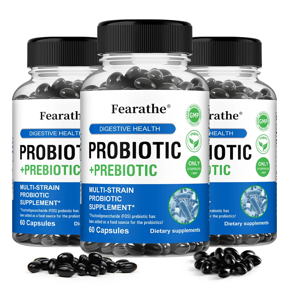 Prebiotics and Probiotics Gut Health Supplement - Digestive Health Acidophilus Probiotic Capsules with Men and Women Healthy supplements