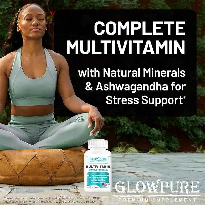 Organic Multivitamin for Women - Whole Food with B-Complex, Vitamin C, D3 & K2 for Immunity, Stress, Hair, Skin & Nails