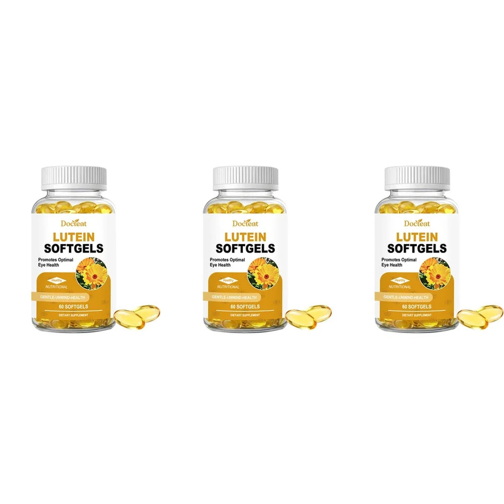 Docteat Lutein Zeaxanthin Softgels with Bilberry Fish Oil Astaxanthin,Eye Health Daily Wellness Supplement for Adults60 Softgels Healthy supplements