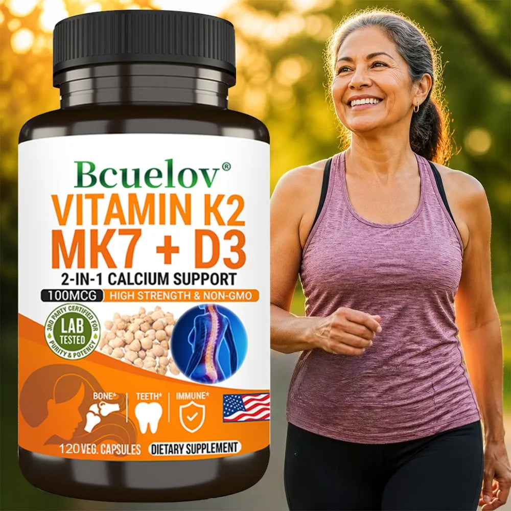 Natural Vitamin D3 K2 Softgels for Heart, Joint and Bone Health, D3 K2 Multivitamin Supplement Healthy supplements