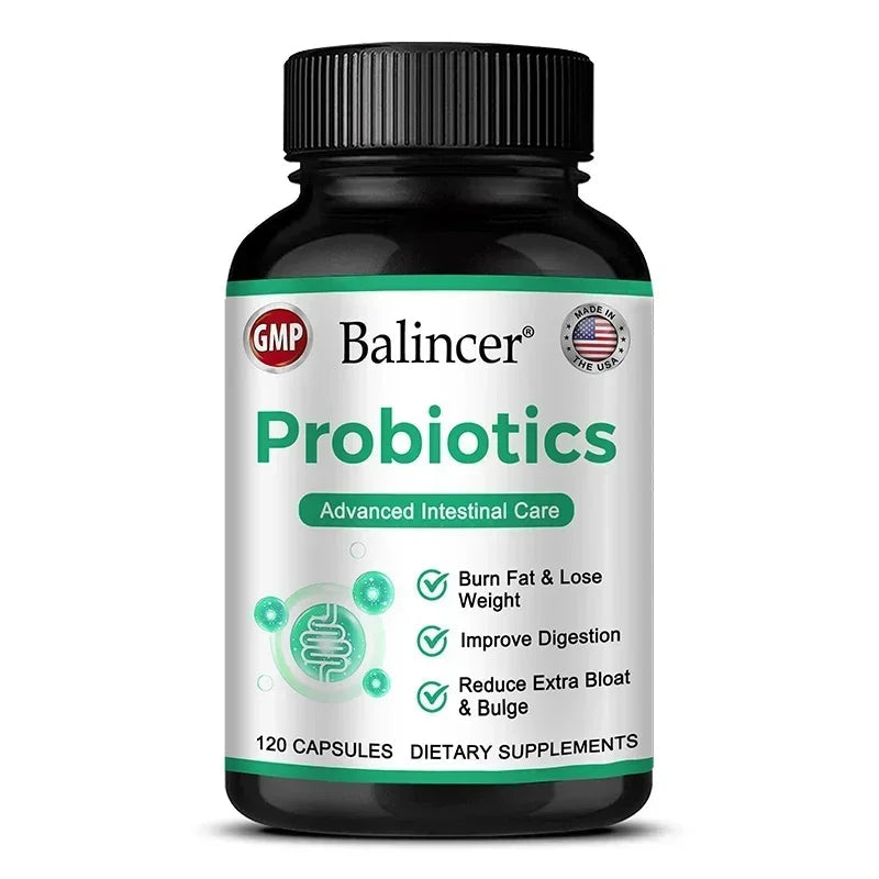 Lactobacillus Probiotic Supplement - Helps Burn Fat Metabolism & Promotes Nutrient Digestion and Gut Health for Adult Men&Women Healthy supplements