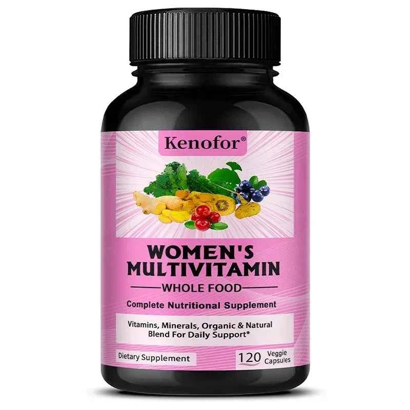 Women's Complete Multivitamin Multimineral Capsules - Hair Skin Nails & Joint Support, Heart Brain Immune Health, 120 Counts