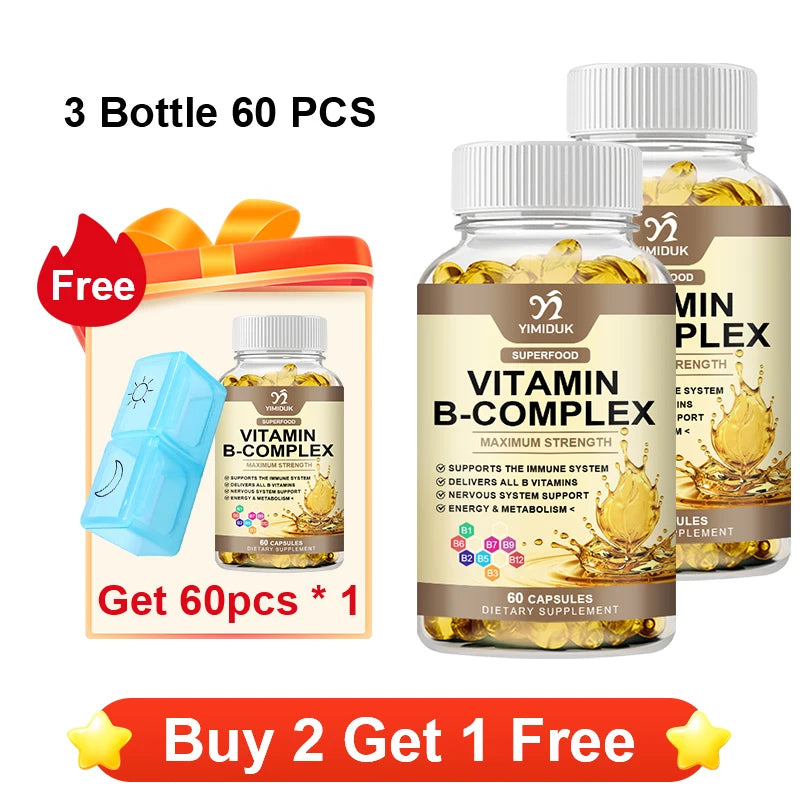 Vitamin B Complex Supplement, Supports Immune System, Nervous Health, Energy Production & Metabolic Balance for Men & Women Healthy supplements