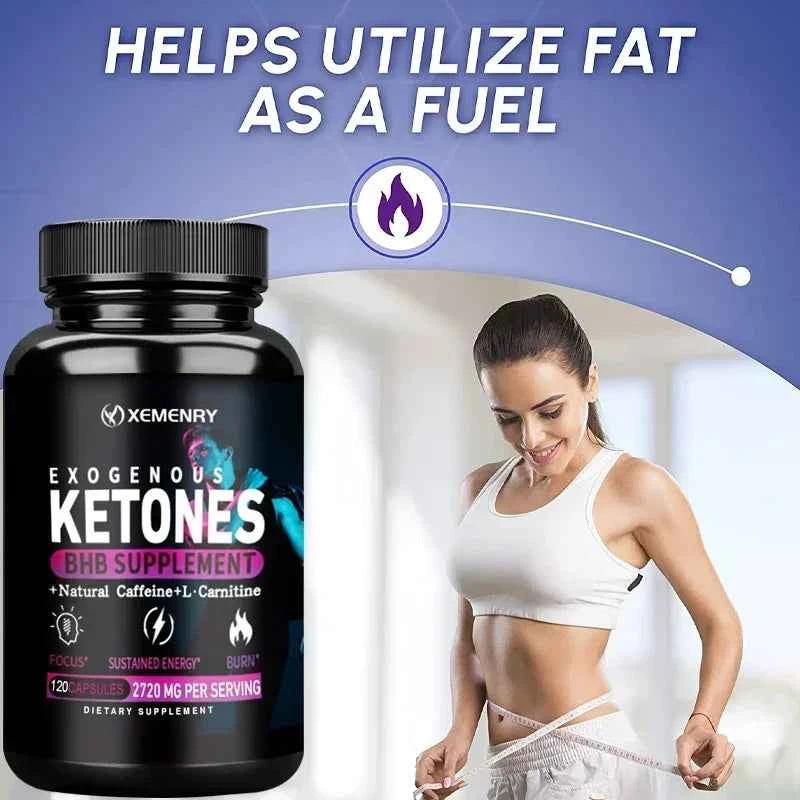 Keto BHB Exogenous Ketone - Fat Burning, Slimming, Appetite Suppressant, Weight Management Supplement, Boosts Metabolism