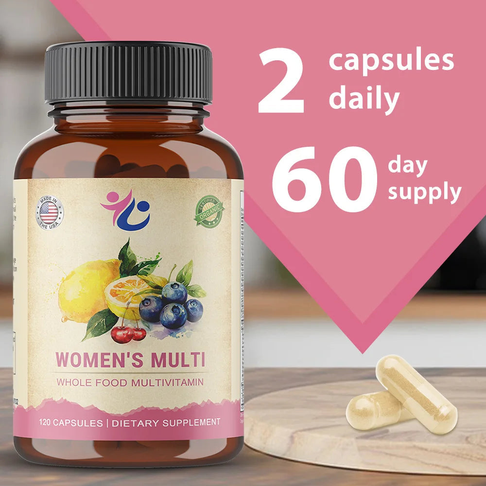 Women’s Multivitamin Capsules with Vitamin A C D E K & Full B Complex, Supports Immunity, Bone, Heart, Skin, Hair & Nails Health Healthy supplements