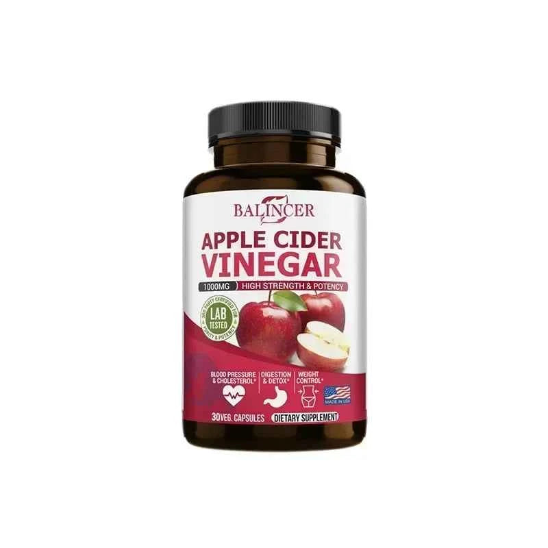 Premium Apple Cider Vinegar Capsules for Weight Management and Detox – 120 Non-GMO Capsules