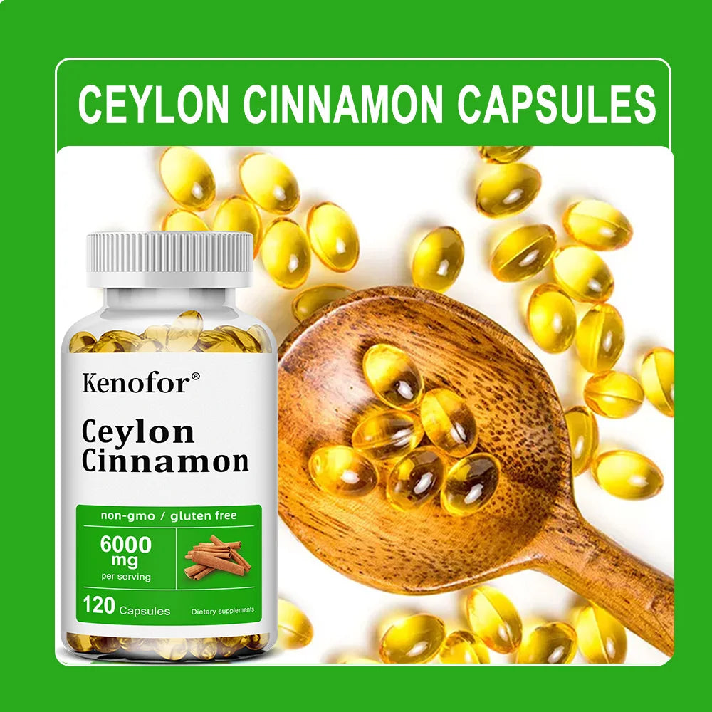 Ceylon Cinnamon Capsules, Support Joint Mobility, Bone Comfort, Digestive, Cardiovascular Wellness, Antioxidant & Immune Balance Healthy supplements