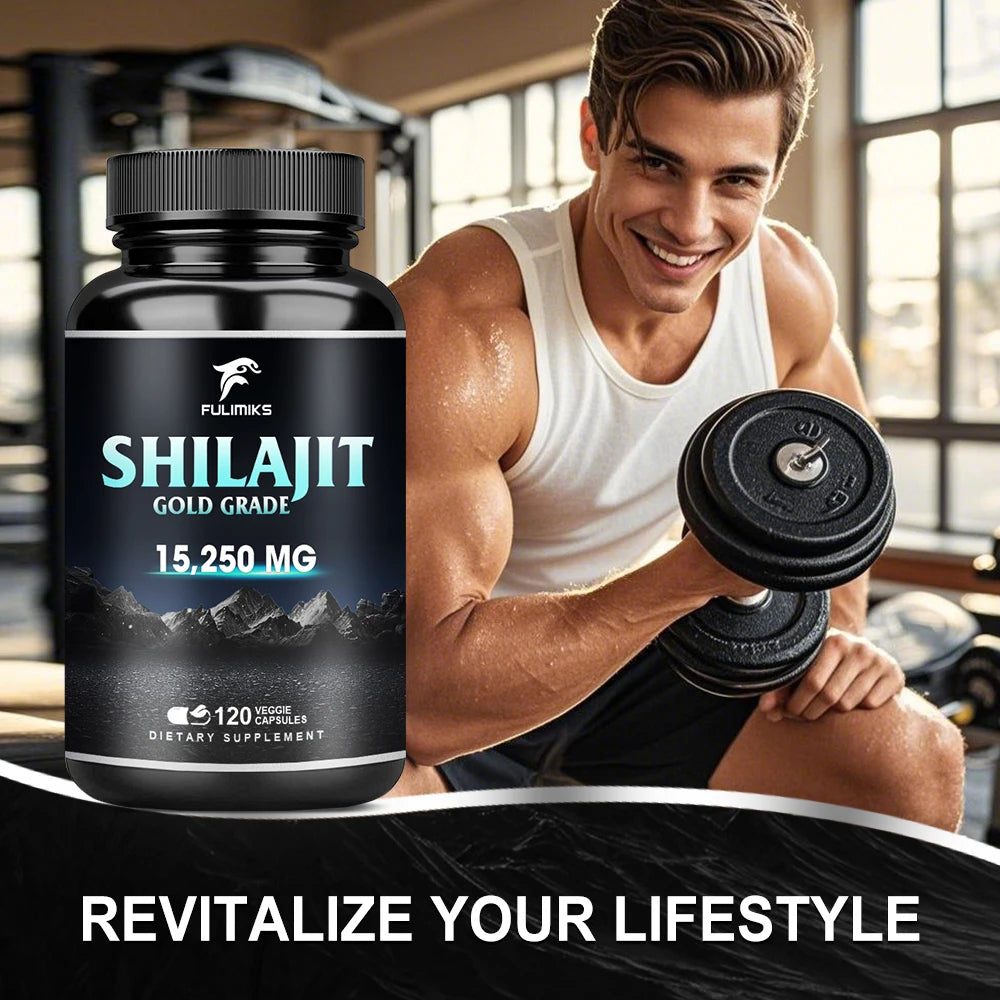 Pure Shilajit Supplement, Immune Support, Support Men and Women's Overall Health, Replenishes Body Minerals, 120 Capsules Healthy supplements