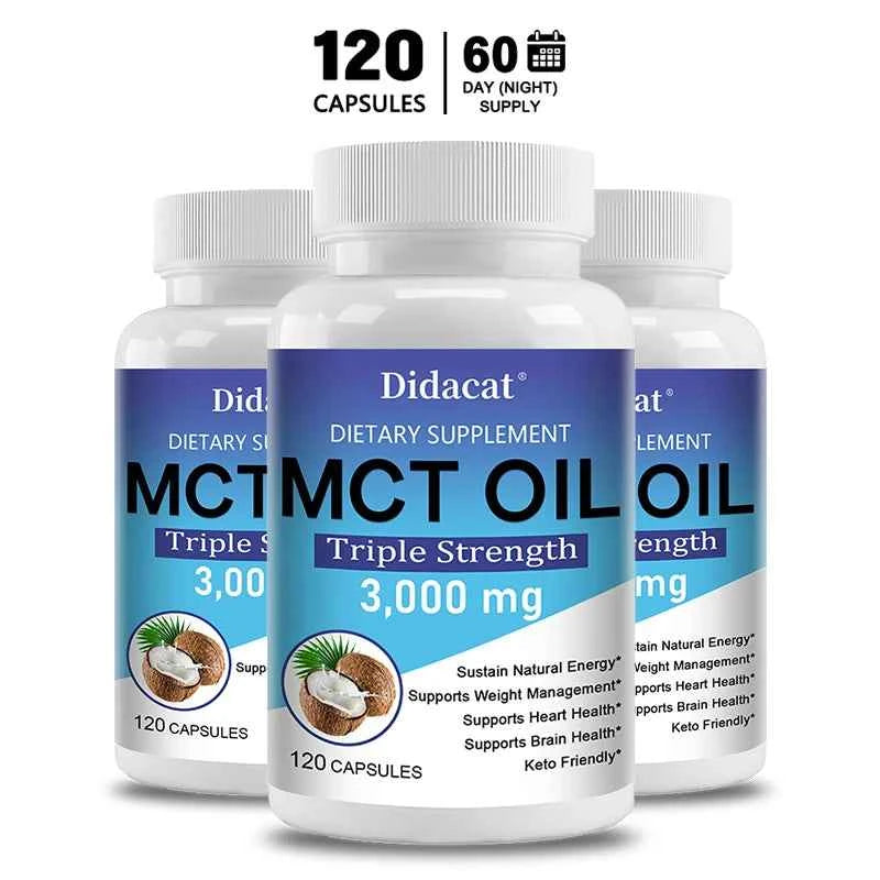 MCT Oil Dietary Supplement, Help Weight Management, Supports Energy, Ketogenesis and Brain Health, Ketogenic Friendly