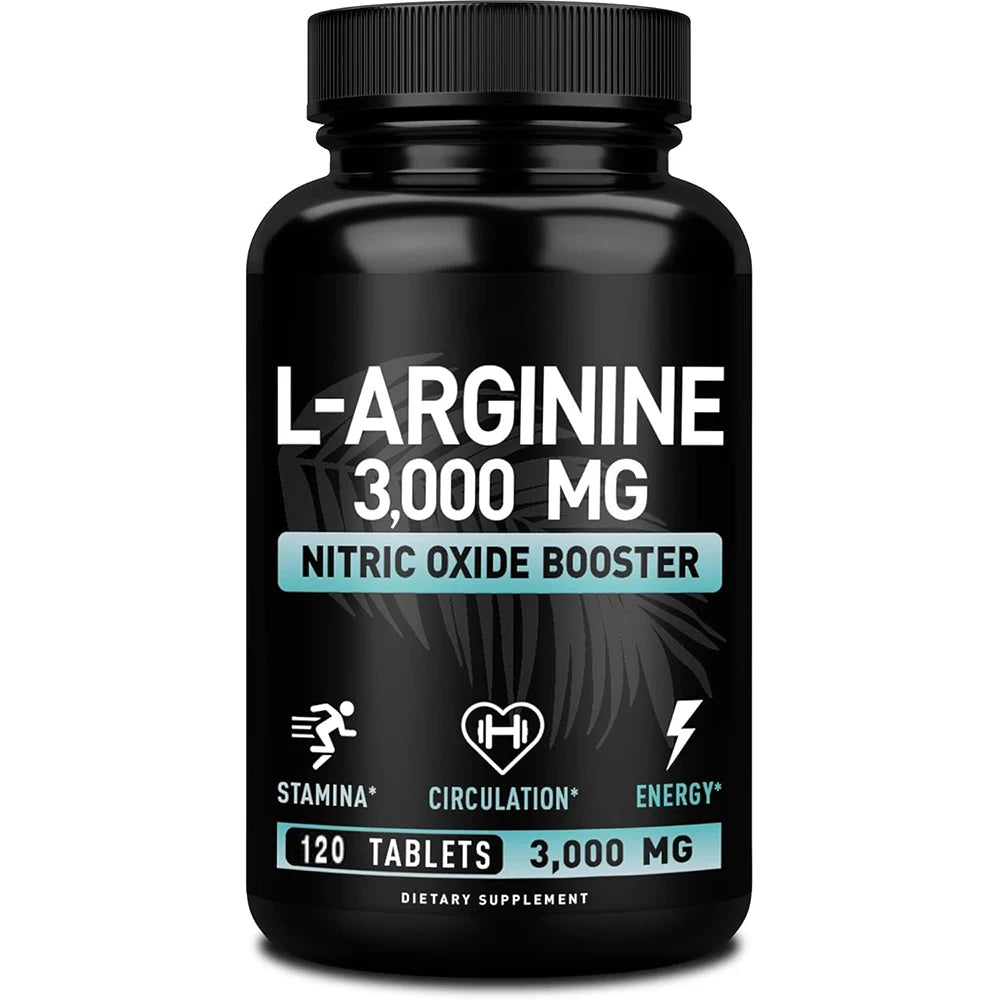 L Arginine 3000mg for Men Women, Muscle Mass Supplement for Endurance, Energy and Heart Health Support During Exercise, Non-GMO Healthy supplements