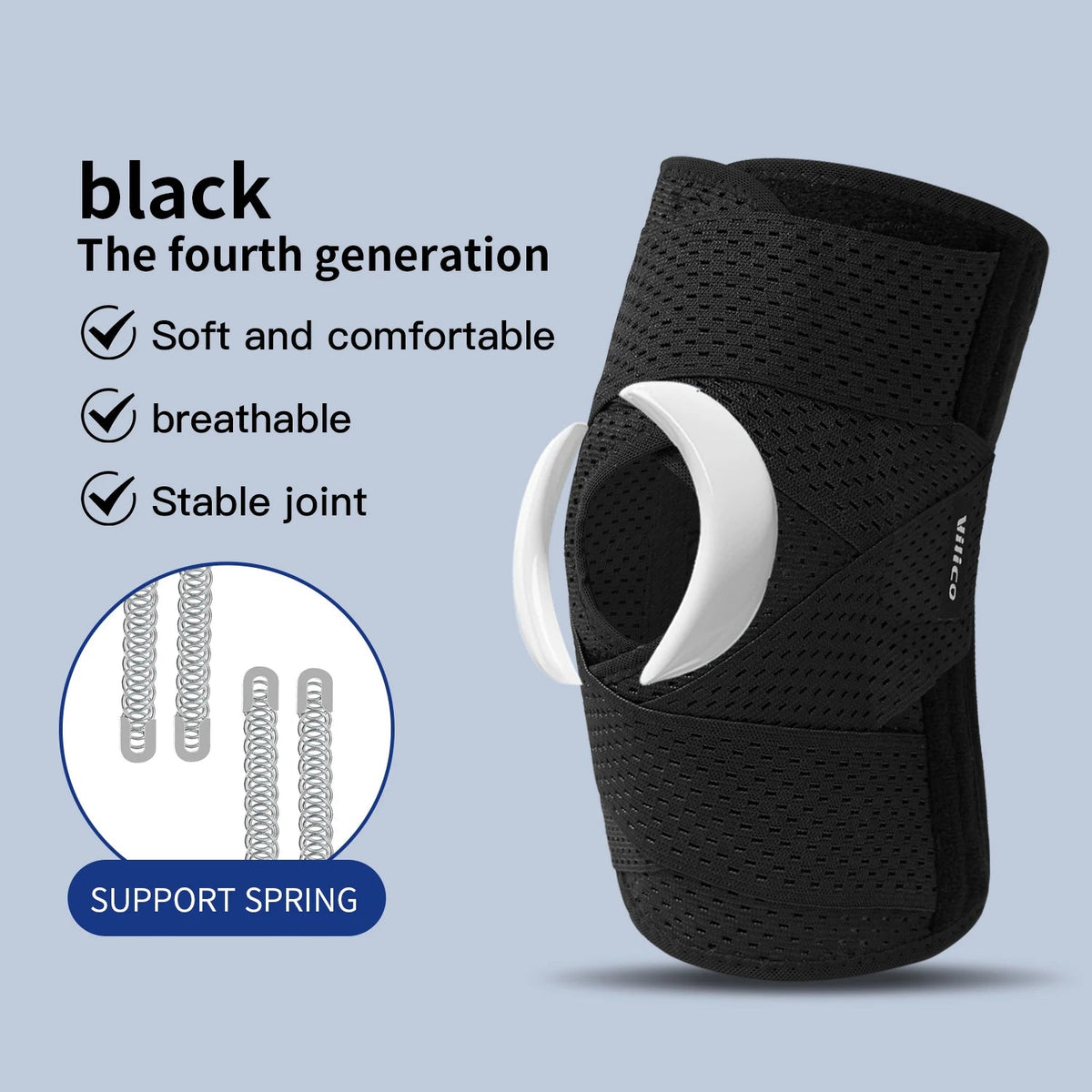 Sports Kneepad Pressurized Elastic Knee Pads Knee Support Joints Protector Fitness Gear Injury Recovery Brace Protector Non-Slip Healthy supplements