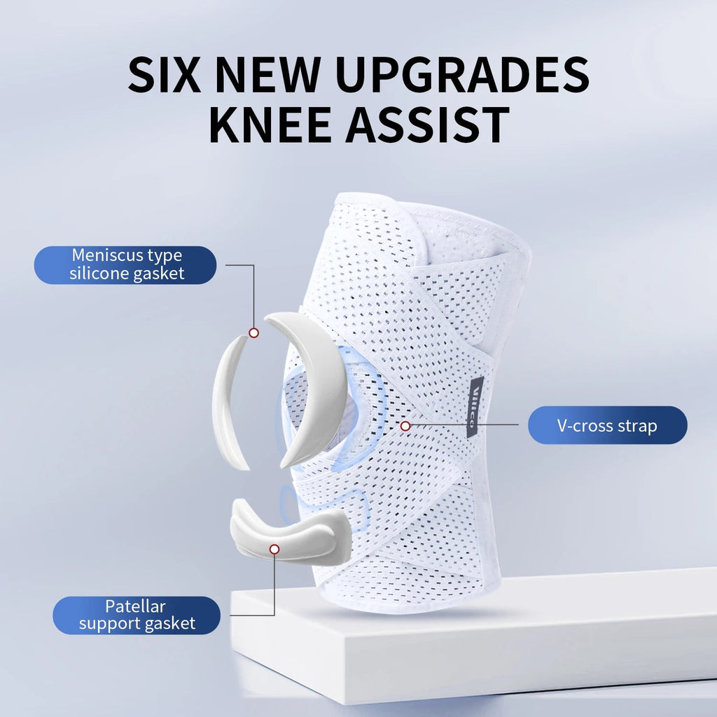 Sports Kneepad Pressurized Elastic Knee Pads Knee Support Joints Protector Fitness Gear Injury Recovery Brace Protector Non-Slip Healthy supplements