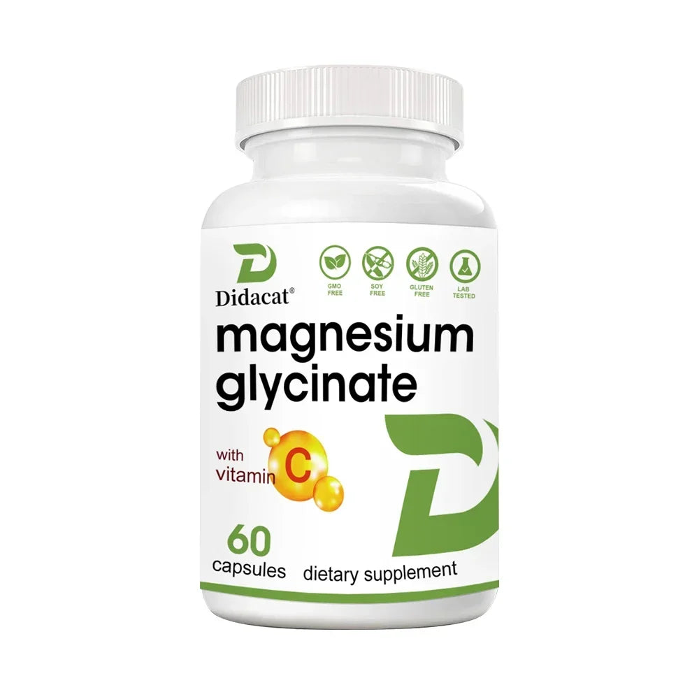 Magnesium Glycinate + Zinc Supplement Capsules, High Absorption, Support Sleep Health, Bone Joint, Brain, Strengthen Immune Healthy supplements