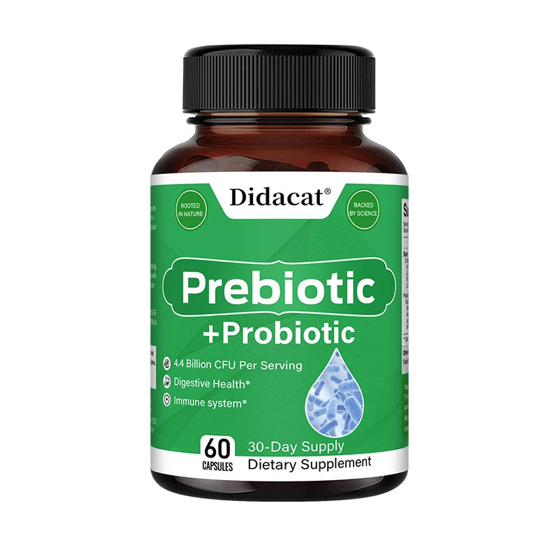 Probiotics & Prebiotics Supplement for Women & Men, Support Digestive Health, Gut Health, Immune System, 120 Capsules Healthy supplements