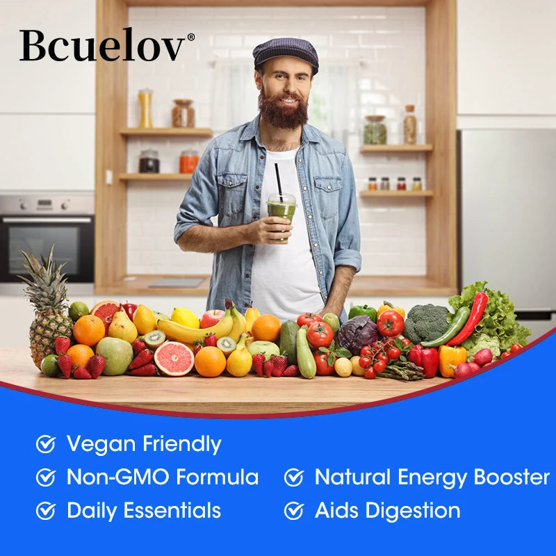 Men's Daily Multivitamin – 22 Vitamins & Minerals, Vegan Dietary Supplement for Energy Immunity Digestion Skin & Overall Health Healthy supplements