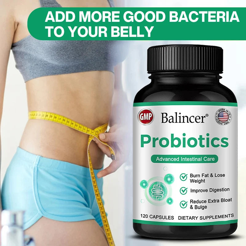 Lactobacillus Probiotic Supplement - Helps Burn Fat Metabolism & Promotes Nutrient Digestion and Gut Health for Adult Men&Women Healthy supplements