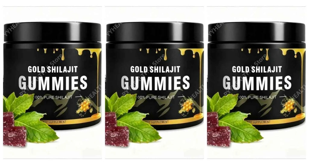 Shilajit Gummies Honey Lemon Flavor Himalayan Shilajit No Added Sugar Ashwagandha for Men Women 100% Natural Organic I 30 Gummy
